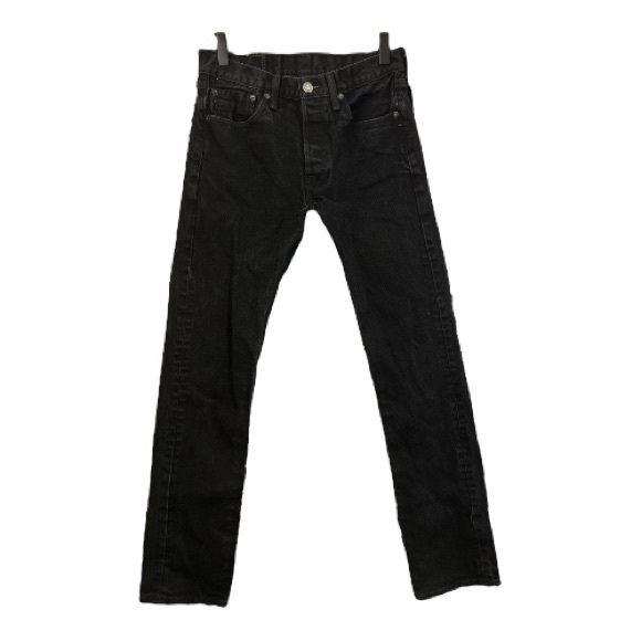 Levi's 501 Black Button Fly Straight Leg Jeans W29 L32 - Picture 1 of 4